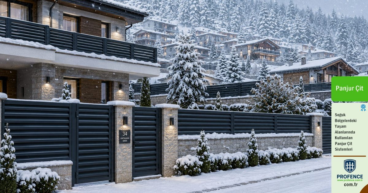 Panjur çit ile güçlendirilmiş villa çevrelemesi