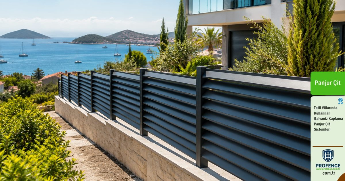 Turizm tatil bölgelerinde kullanılan panjur çit